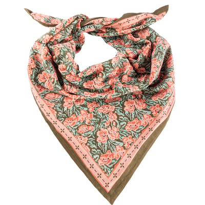 Foulard en coton imprimé au blockprint BINDI ATELIER