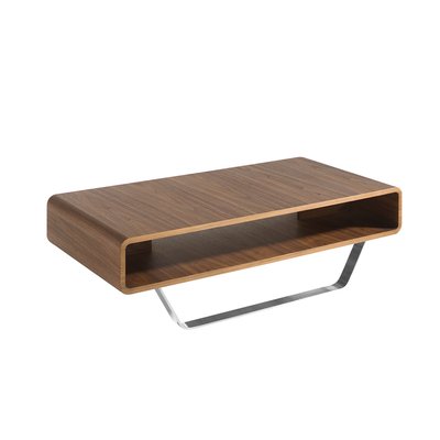Table basse en bois de noyer et acier ANGEL CERDA