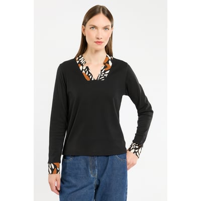 T-shirt trompe l'oeil en coton ARMOR-LUX