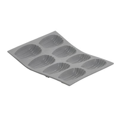 Moule pour 8 mini madeleine en silicone elastomoules DE BUYER