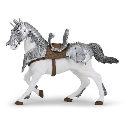 Figurine Cheval en armure PAPO