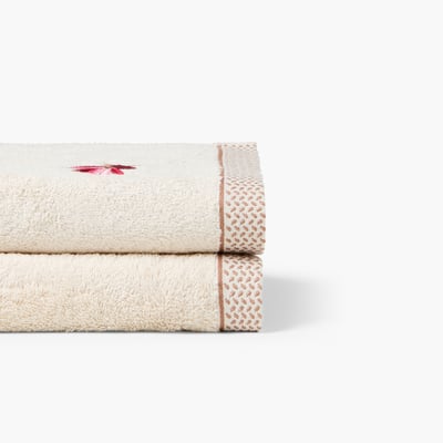 Drap de bain coton et viscose de bambou SOLARA CARRE BLANC
