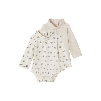 Lot de 2 bodies manches longues col roulé HYGGE VERTBAUDET