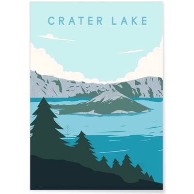 Affiche Crater Lake L'AFFICHERIE