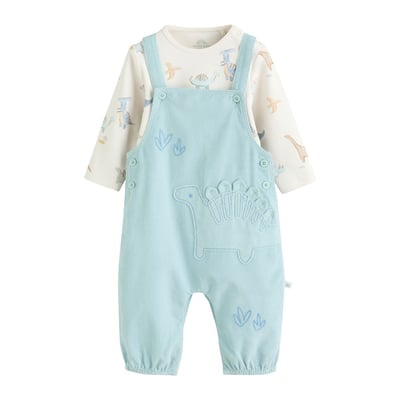 Salopette bébé en velours côtelé et body NEXT