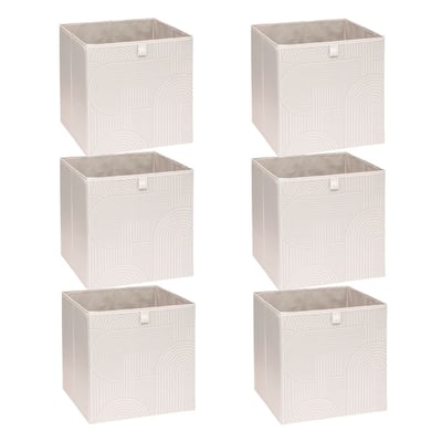 Lot de 6 boîtes de rangement cubes à motifs arches MIX'N MODUL ATMOSPHERA