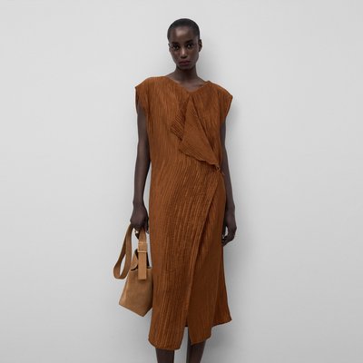 Robe en crinkle à volant ADOLFO DOMINGUEZ