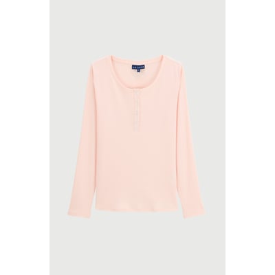 Tee-shirt manches longues en jersey de coton et modal couleur unie Magnolia ARTHUR