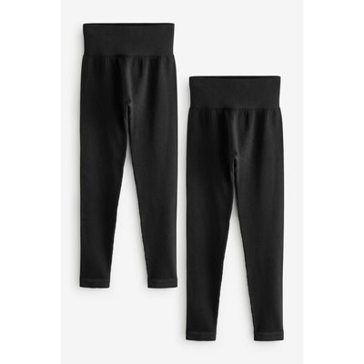 Leggings taille haute côtelés, lot de 2 NEXT