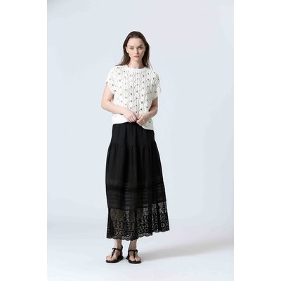 Embroidered Maxi Skirt SEE U SOON