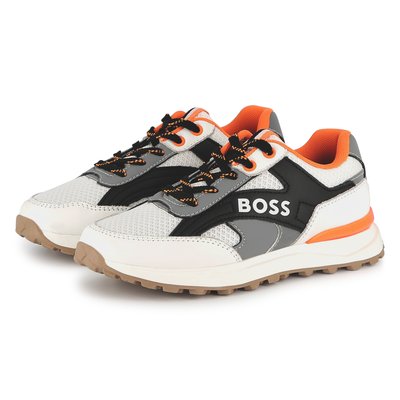 Baskets lacées détails colorés BOSS KIDSWEAR
