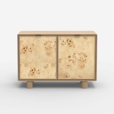 Umber Burl & Mango Wood 2 Door Cabinet ÉDITÉ