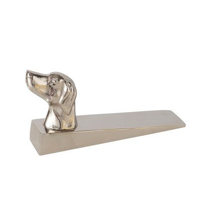 Cale-porte en aluminium nickelé argenté 3.5x7.9x16.5cm WADIGA