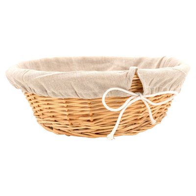 Corbeille en osier blanc avec doublure en jute AUBRY GASPARD