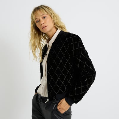 Bomber en velours GRAIN DE MALICE