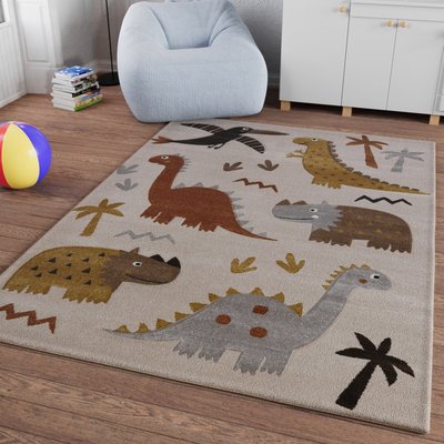 Tapis enfant motif dinosaures  , T-REX & FRIENDS SMART KIDS