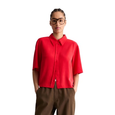 Chemisier crop relaxed en TENCEL™ Lyocell MARC O’POLO DENIM