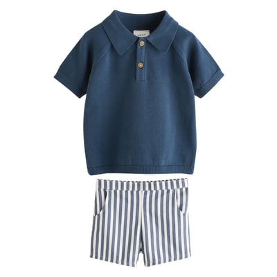 Ensemble bébé short et haut en maille NEXT