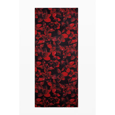 Foulard rectangulaire à fleurs rouges DESIGUAL