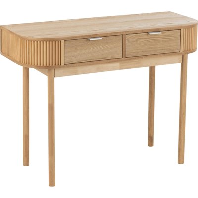 Console d entrée bois naturel avec tiroirs design épuré RECOLLECTION