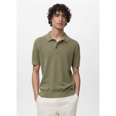 Polo maille ajourée coton MANGO MAN