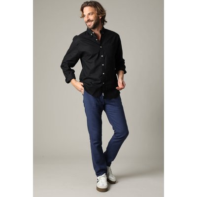 Chemise unie classique en lin avec manches longues et boutons SOLE DEELUXE