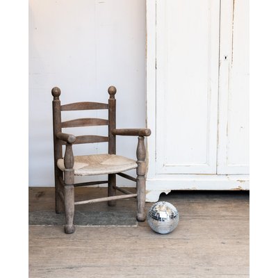 Fauteuil en bois et paille Ernest N°17 - Bon état DEBONGOUT