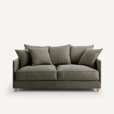 Canapé compact convertible coton/lin, Lazare AM.PM