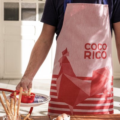 Tablier en Coton, COCO-RICO LE JACQUARD FRANCAIS