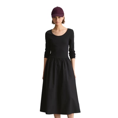 Robe évasée en jersey avec une jupe en popeline de coton MARC O’POLO DENIM