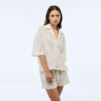 Pyjashort en coton brodé MONOPRIX