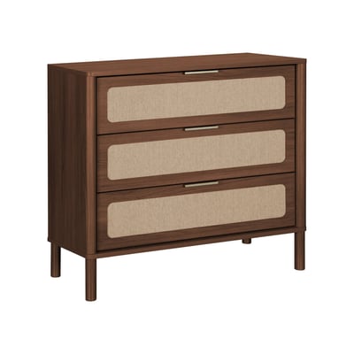Commode vintage décor bois et cannage 3 tiroirs ETTA SWEEEK