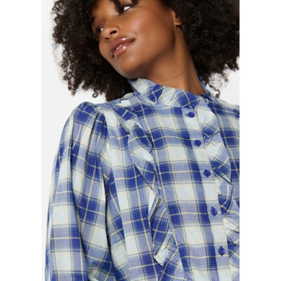 Chemise à carreaux avec volants LOLALIZA