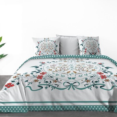 Parure De Lit 2 Personnes Capucine Avec Housse De Couette Et Taies D'oreiller Imprimé LES ATELIERS DU LINGE