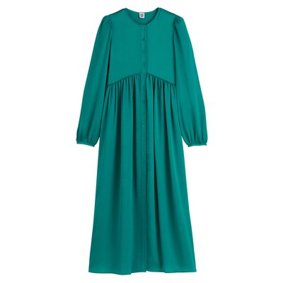 Full Buttoned Maxi Dress with Long Sleeves LA REDOUTE COLLECTIONS