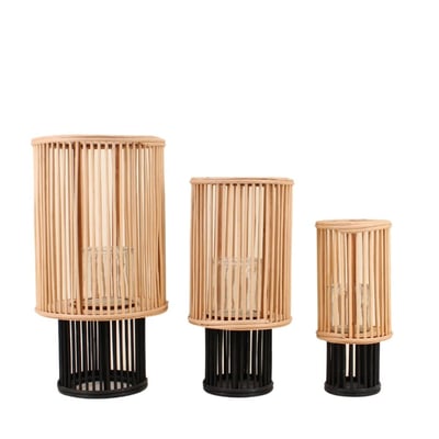 Set de 3 lanternes en bambou et ORNAMI