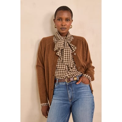 Blouse à carreaux en viscose mélangée SPIRIT Maison 123