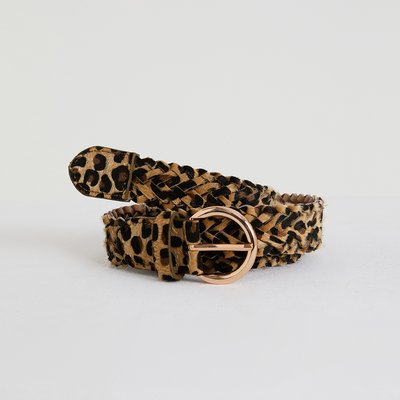 Ceinture tressée léopard GRAIN DE MALICE