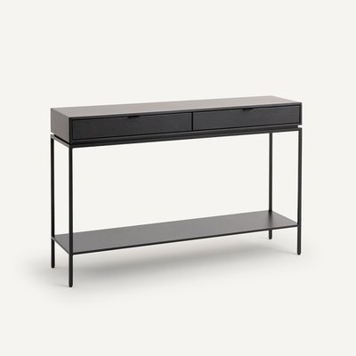 Console métal acier et cuir Réalto AM.PM
