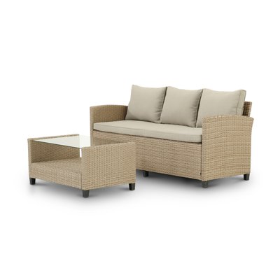 Salon de jardin 3 places, table, VERONA DEFORA HOME