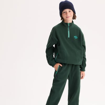 Sweat avec col camionneur zippé, en polaire LA REDOUTE COLLECTIONS