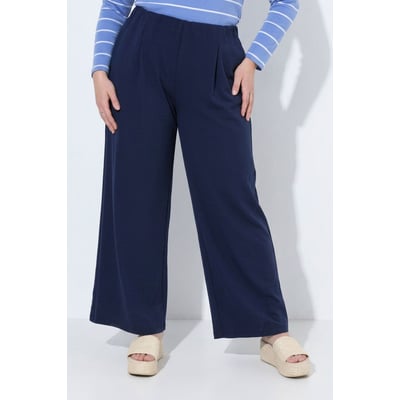 Pantalon en jersey, jambe large et évasée ULLA POPKEN
