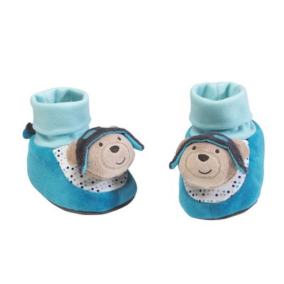 Chaussons bébé en velours SAUTHON