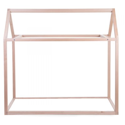 Lit cabane en bois naturel 70 x 140 cm CHILDHOME