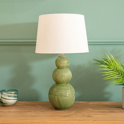 Mia Green Ceramic Table Lamp SO'HOME