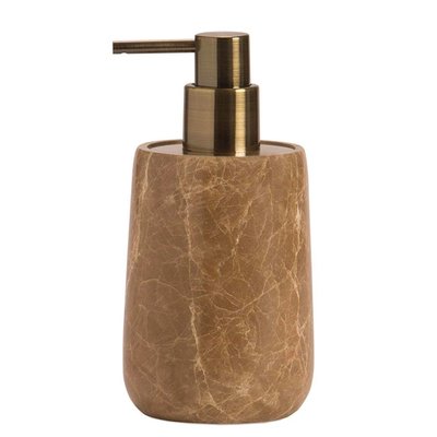 Distributeur de savon en marbre brun 8x8x16.5cm WADIGA