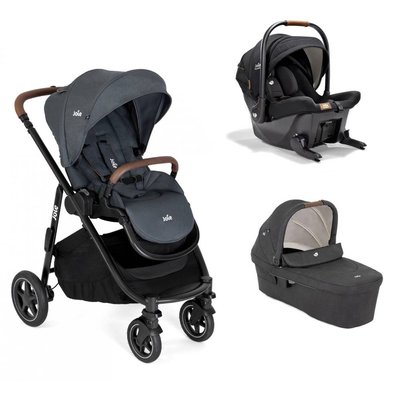 Poussette trio Versatrax Moonlight + siège auto Sprint Eclipse + nacelle Ramble XL Shale JOIE