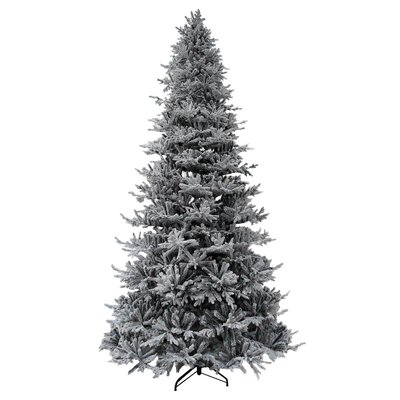 Sapin de Noël "Frosty" 600cm vert floqué blanc à paillettes FEERIC LIGHTS & CHRISTMAS