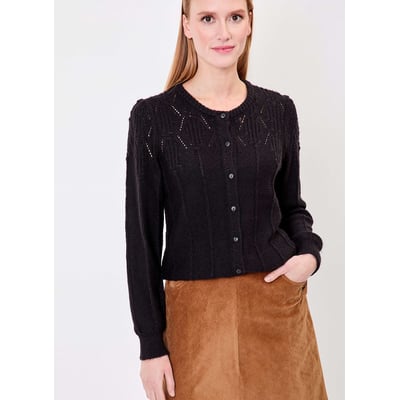 Gilet maille douce col rond GIZIA PRINCESSE NOMADE