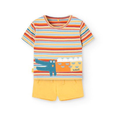 Ensemble t-shirt à rayures et short BOBOLI